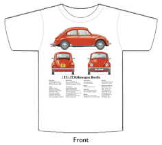 VW Beetle 1971-77 T-shirt Front